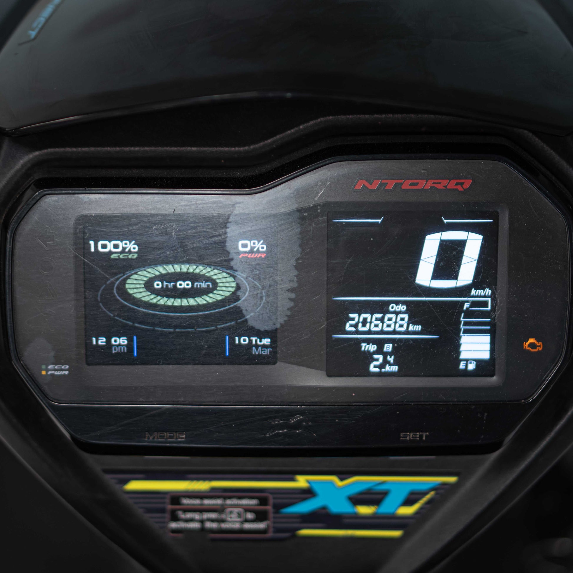 TVS Ntorq 125 digital meter console used scooter Gurgaon instrument cluster condition