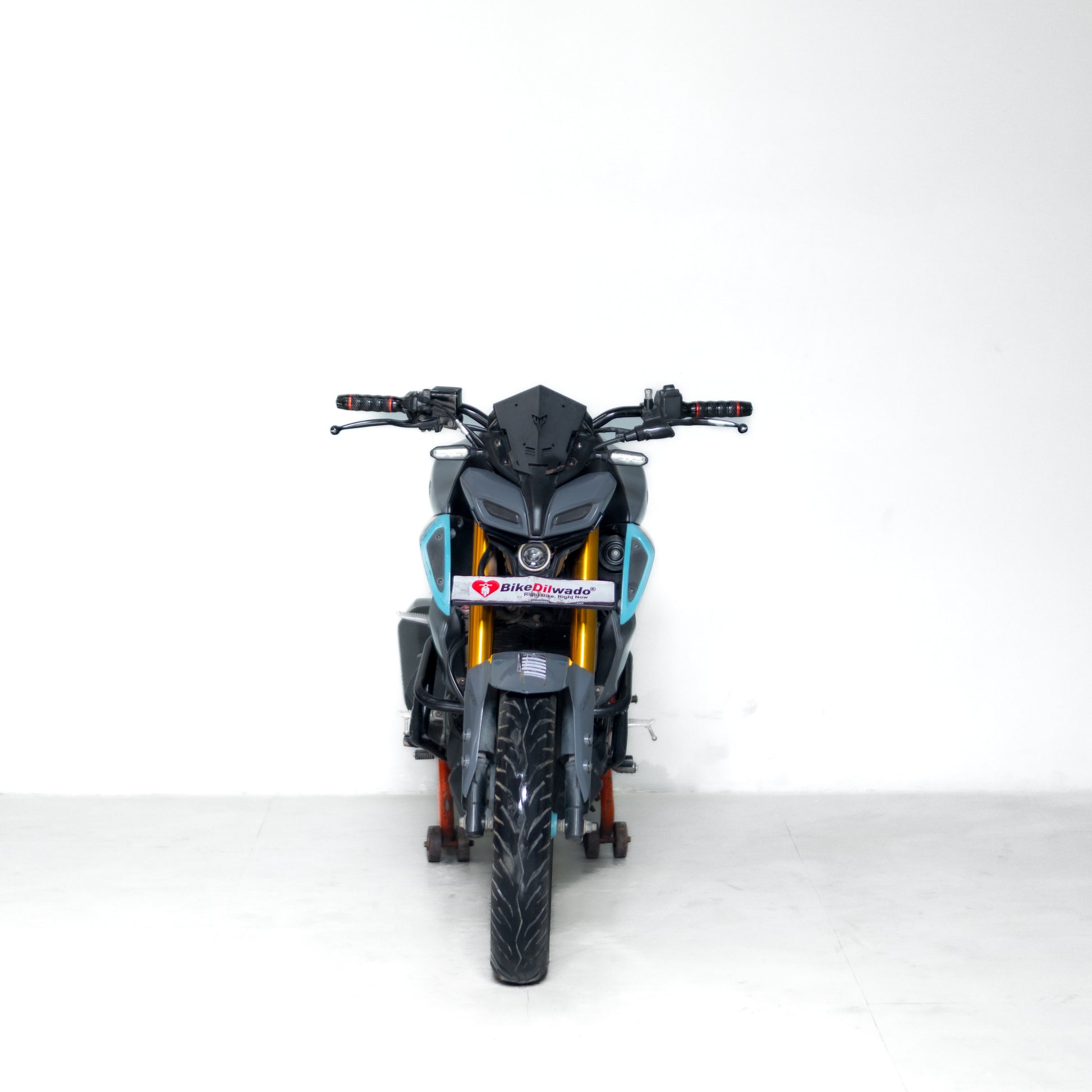 Motorcycle on a white background